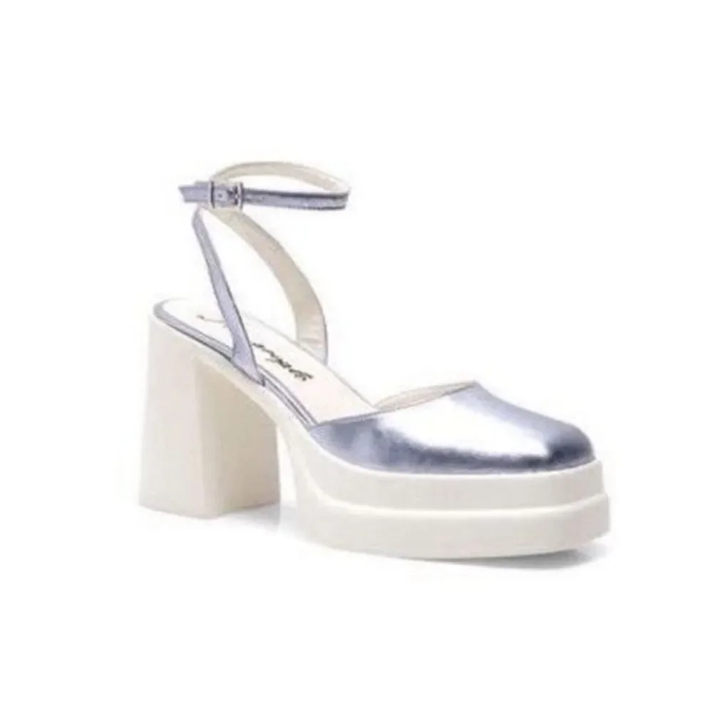 Free People Double Stack Platform Mary Janes PURPLE 37.5